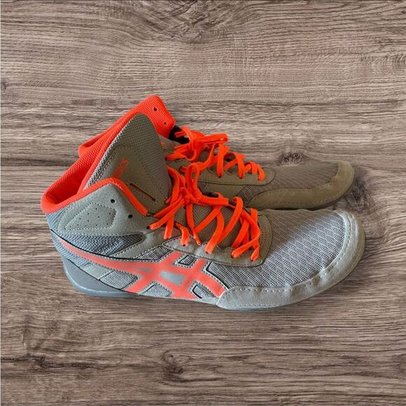 Asics Other - Asics Mens Gray Orange Matflex 6 Athletic Wrestling Sneakers Shoes Size 12